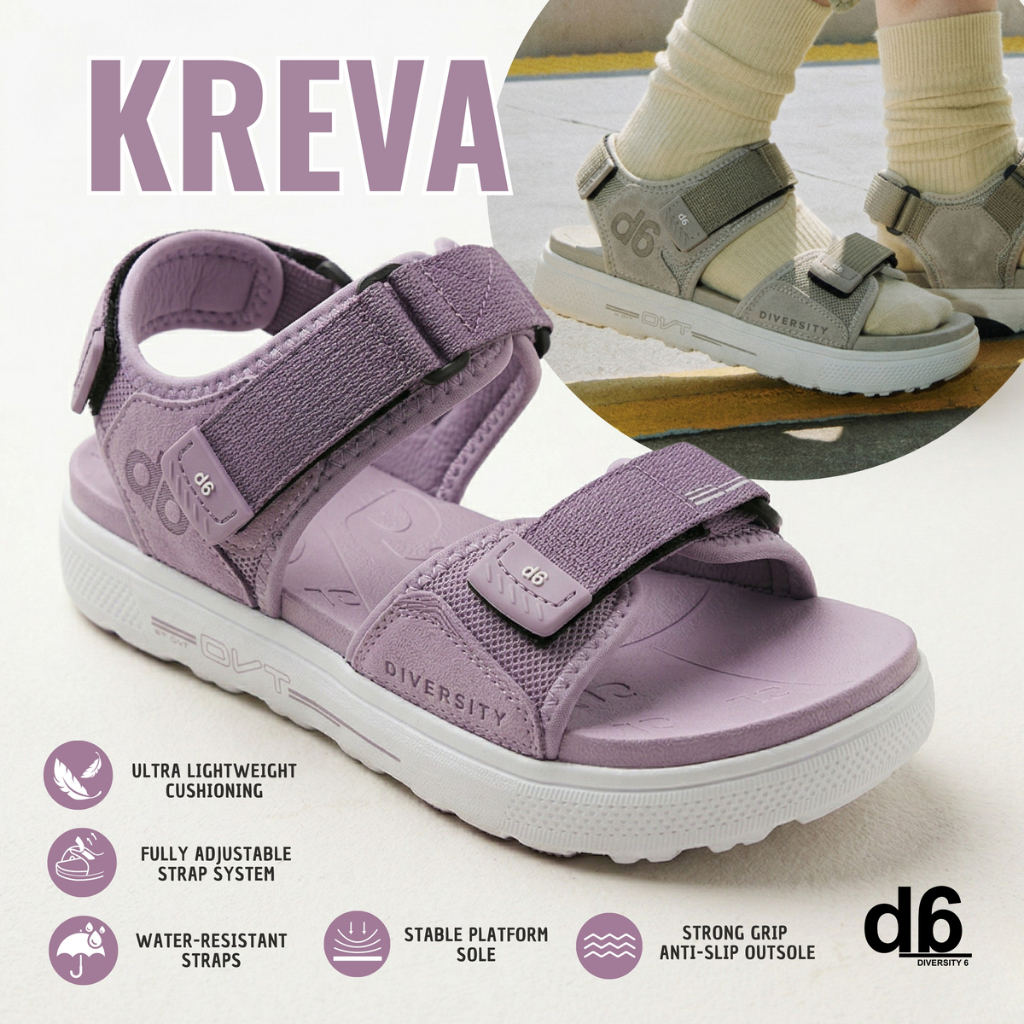 Sepatu Sandal Wanita d6 Series by Gold Pigeon KREVA D752W