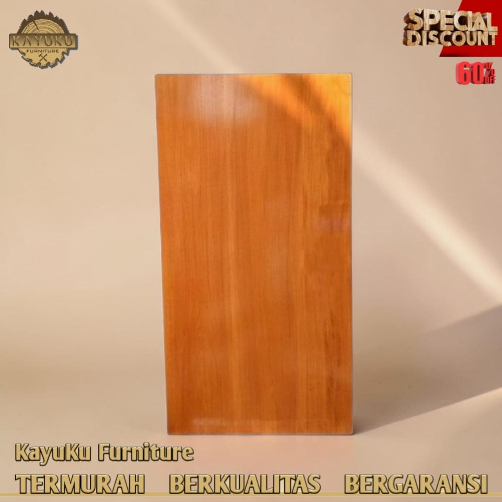KayuKu Furniture TERMURAH Papan kayu Mahoni 120 x 60 x 2 cm kayu mahoni papan daun meja persegi panj