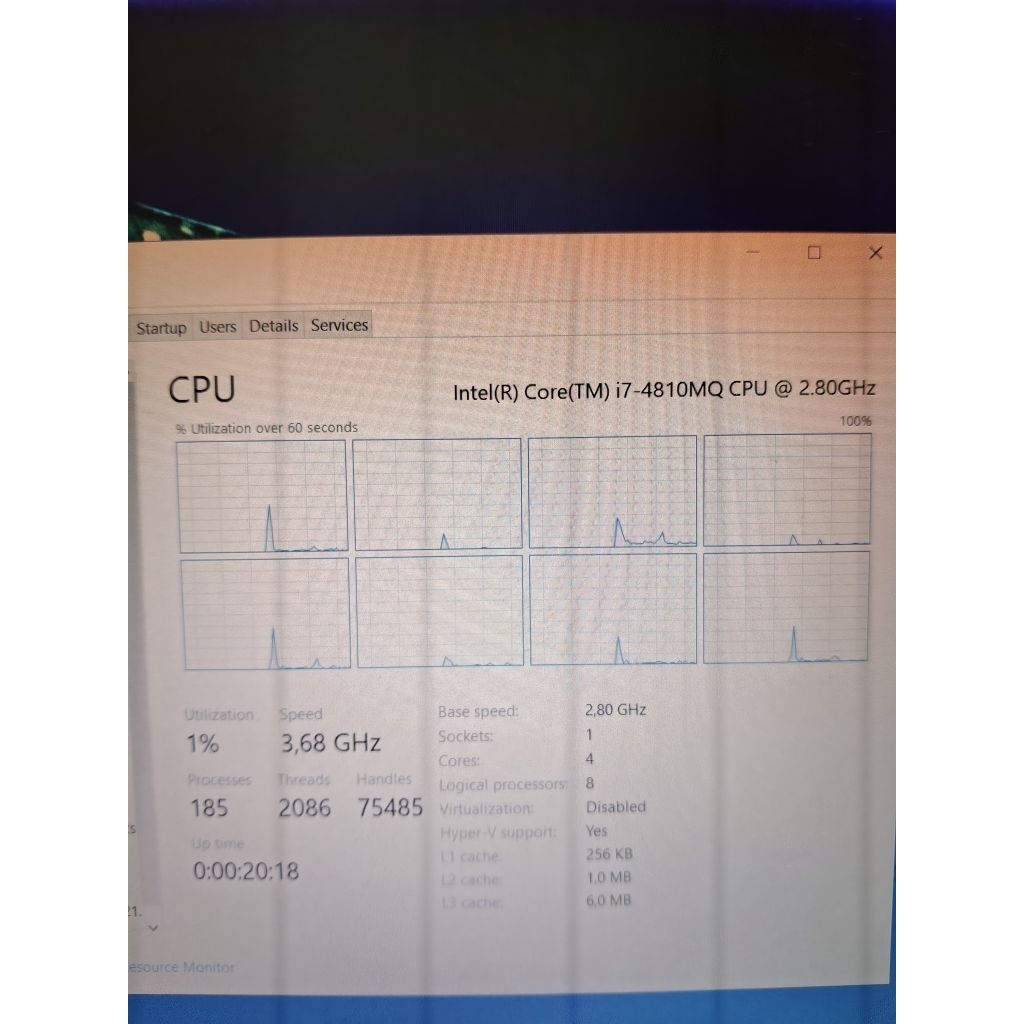 Processor Laptop i7 Gen 4 tertinggi i7 4810MQ