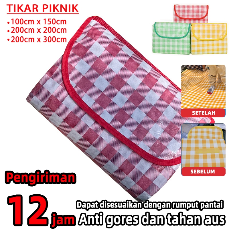 [upgrade] tikar lipat piknik 200x150 tikar camping waterproof tikar lipat piknik kecil tikar lipat p