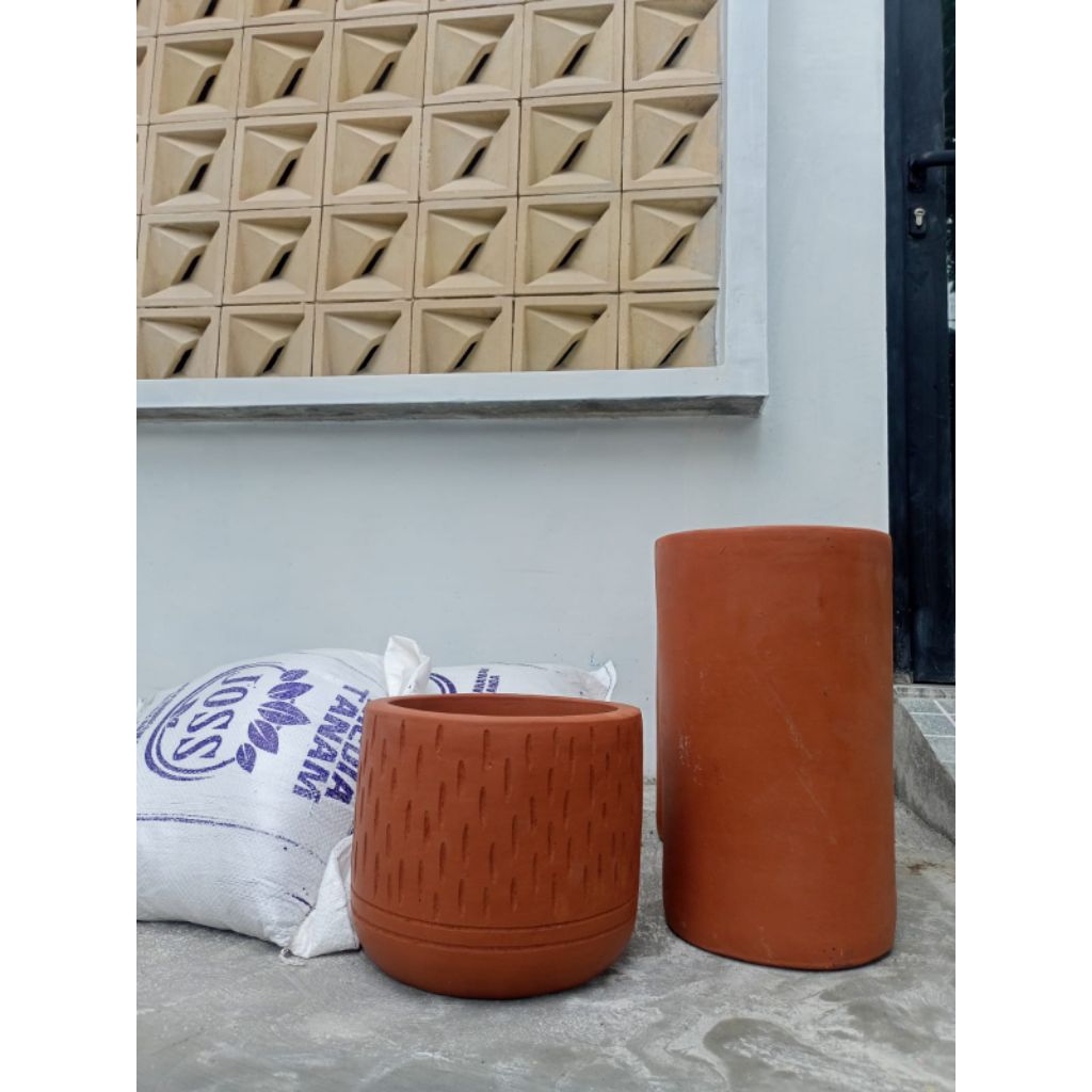 Pot Gerabah Tanah Liat Aesthetic
