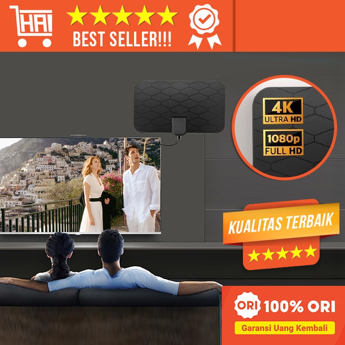 ORIGINAL - ANTENA TV DIGITAL DVB-T2 GRID PATTERN - PENGUAT SINYAL 25dB