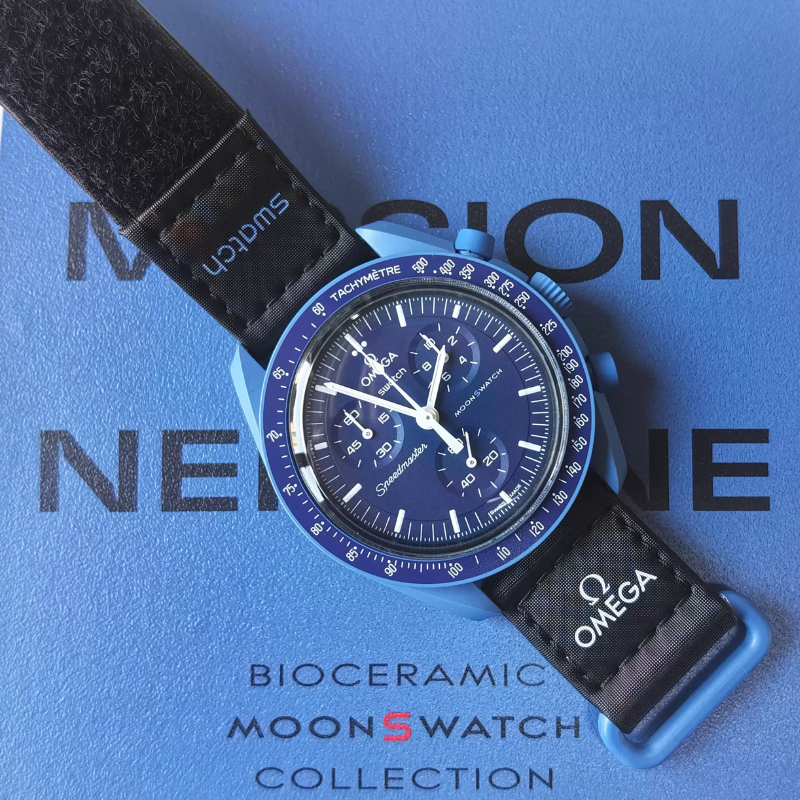 Baru Jam Tangan Swatch x Omega MoonSwatch SO33N100 Mission to Neptunus 41mm Bioceramic Original Jam 