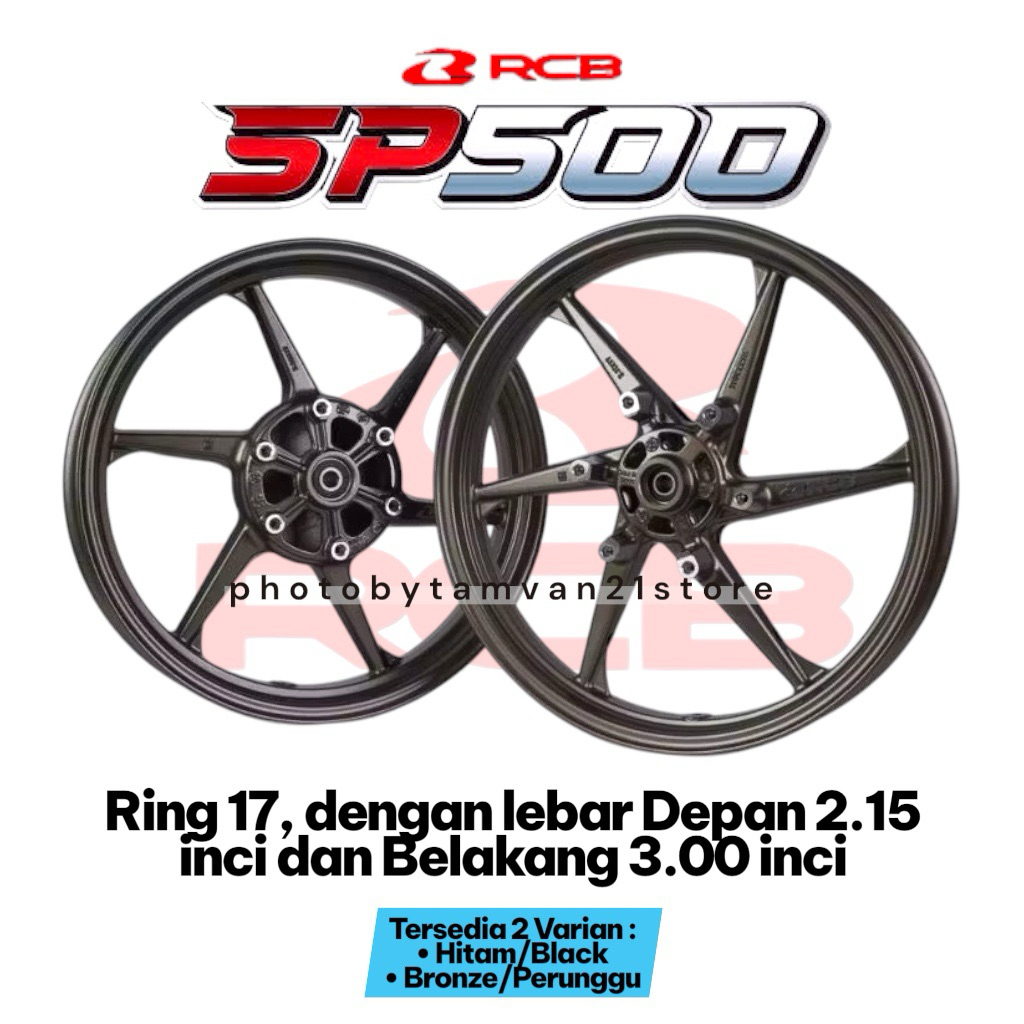 SEPASANG VELG RCB SP500 NINJA RR R SS NINJA 2T UKURAN 215-300 RING 17 ORIGINAL SET BEARING