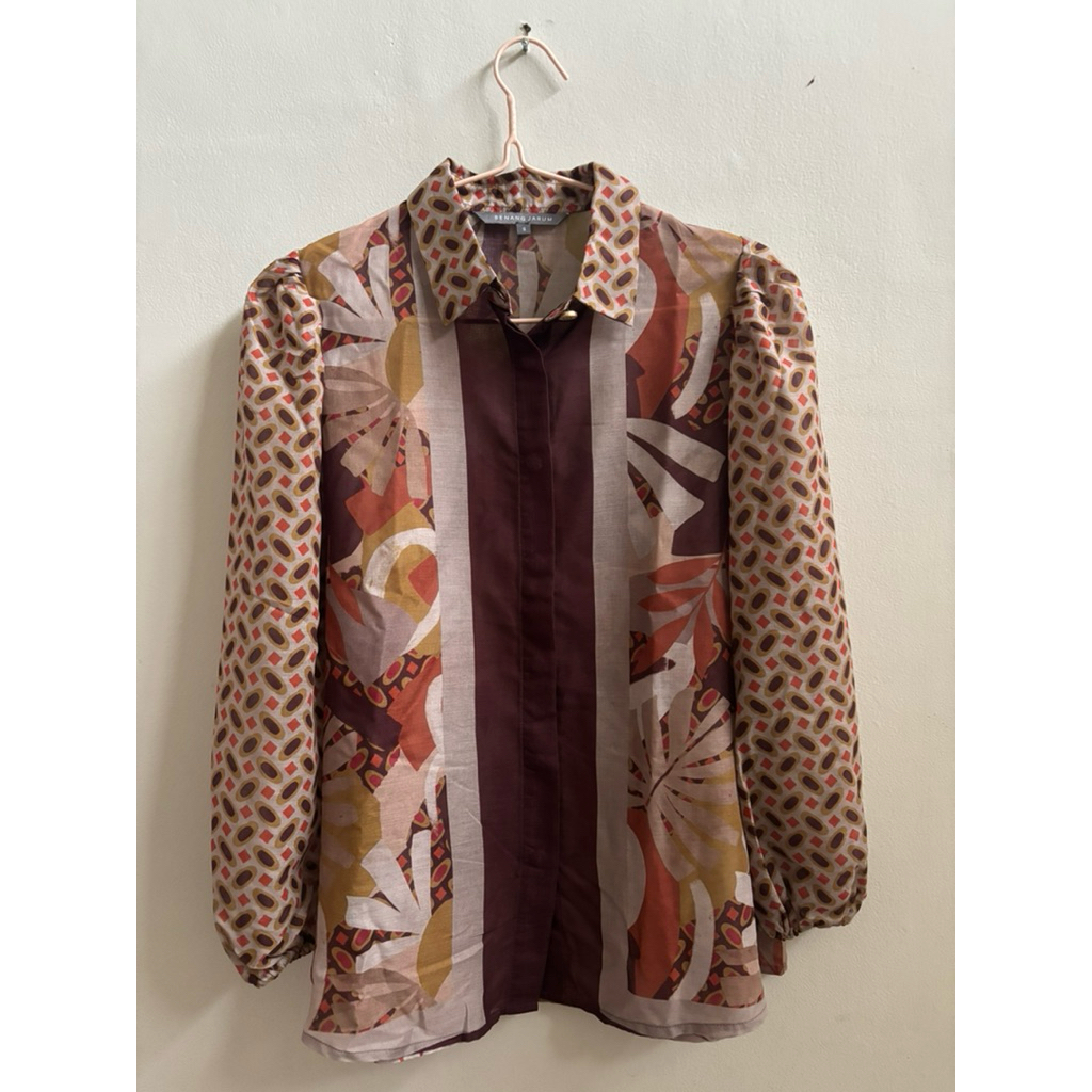 (PRELOVED) Benang Jarum Sun-Kissed Voile Shirt Sienna S