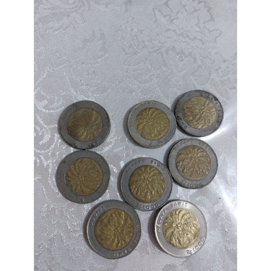 uang kuno koin 1000 kelapa sawit