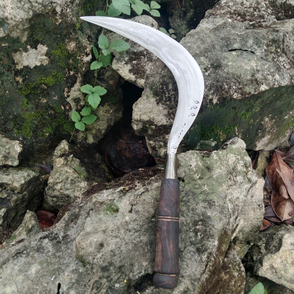 sabit ranting rumput gagang kayu asli baja