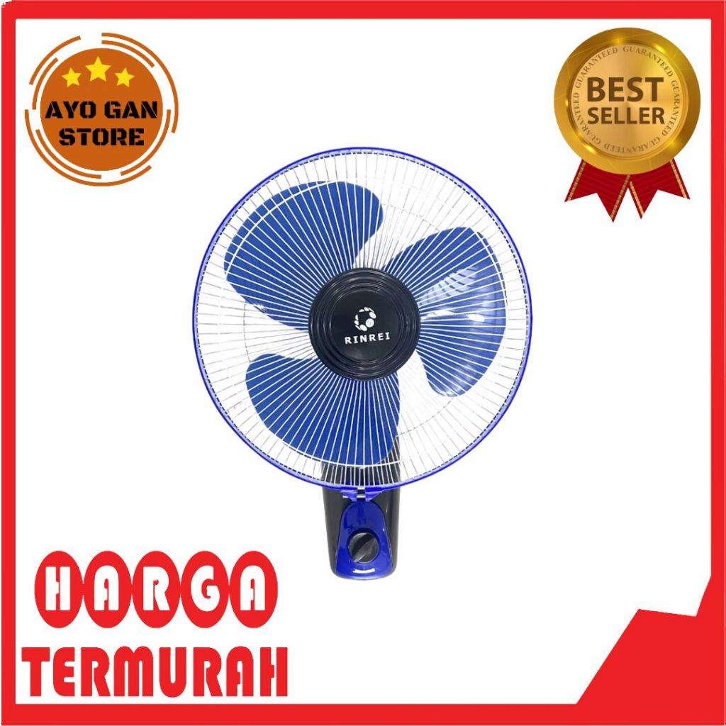 RINREI DRN 201 Kipas Angin Dinding 12 Inch Kipas Angin Tempel Dinding