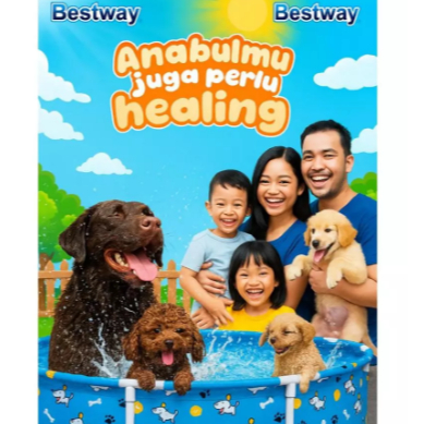 Bestway 561KM | kolam renang Fetchin Fun Pet Play Pool bestway 561KM | dog pool bestway 561KM