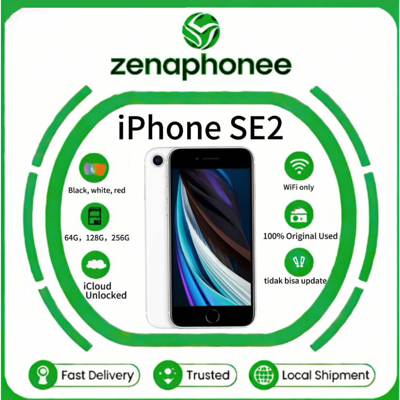 iPhone SE2 WIFI Only 64GB/128GB/256GB Second Original Mulus Fullset /iCloud Unlocked/ Face ID/Berika