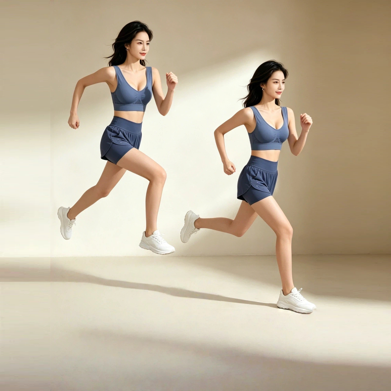 Terbaru Bodyjoy Bra Set Olahraga Setelan Wanita Sport Bra Seamless+Celana Pendek Berkantong Untuk