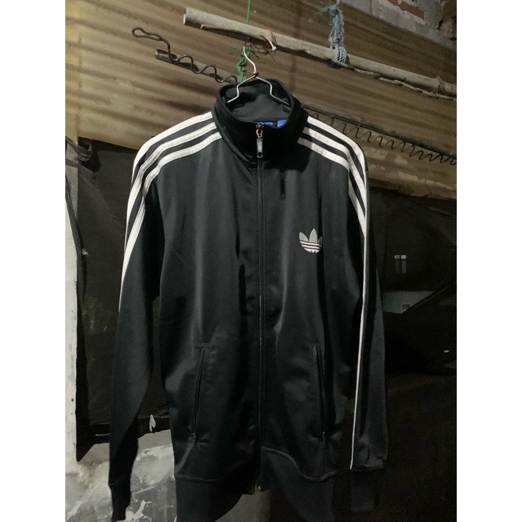 Jaket Tracktop Adidas Firebird Atasan Pria Wanita Casual Trefoil Garis 3 Outdoor Logo Bordir Hoodie 