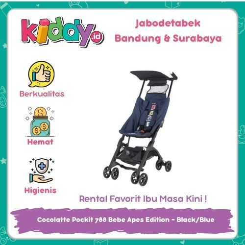 SEWA DI KIDDY.ID Cocolatte Pockit 788 Bebe Apes Edition – Black/Blue