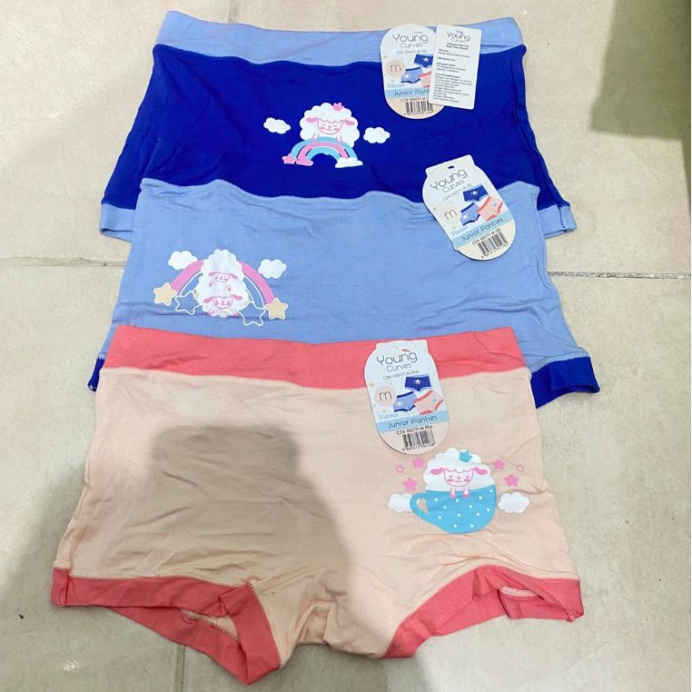 Young Curves celana dalam anak wanita model Boxshort C24-100171 bahan dingin