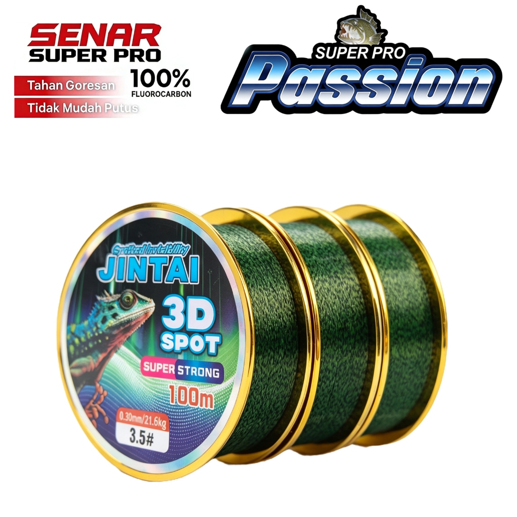 Promo Senar Pancing Nilon Bunglon 100 meter | Speckle Fishing Line | Nylon Hijau Bintik Kamuflase In