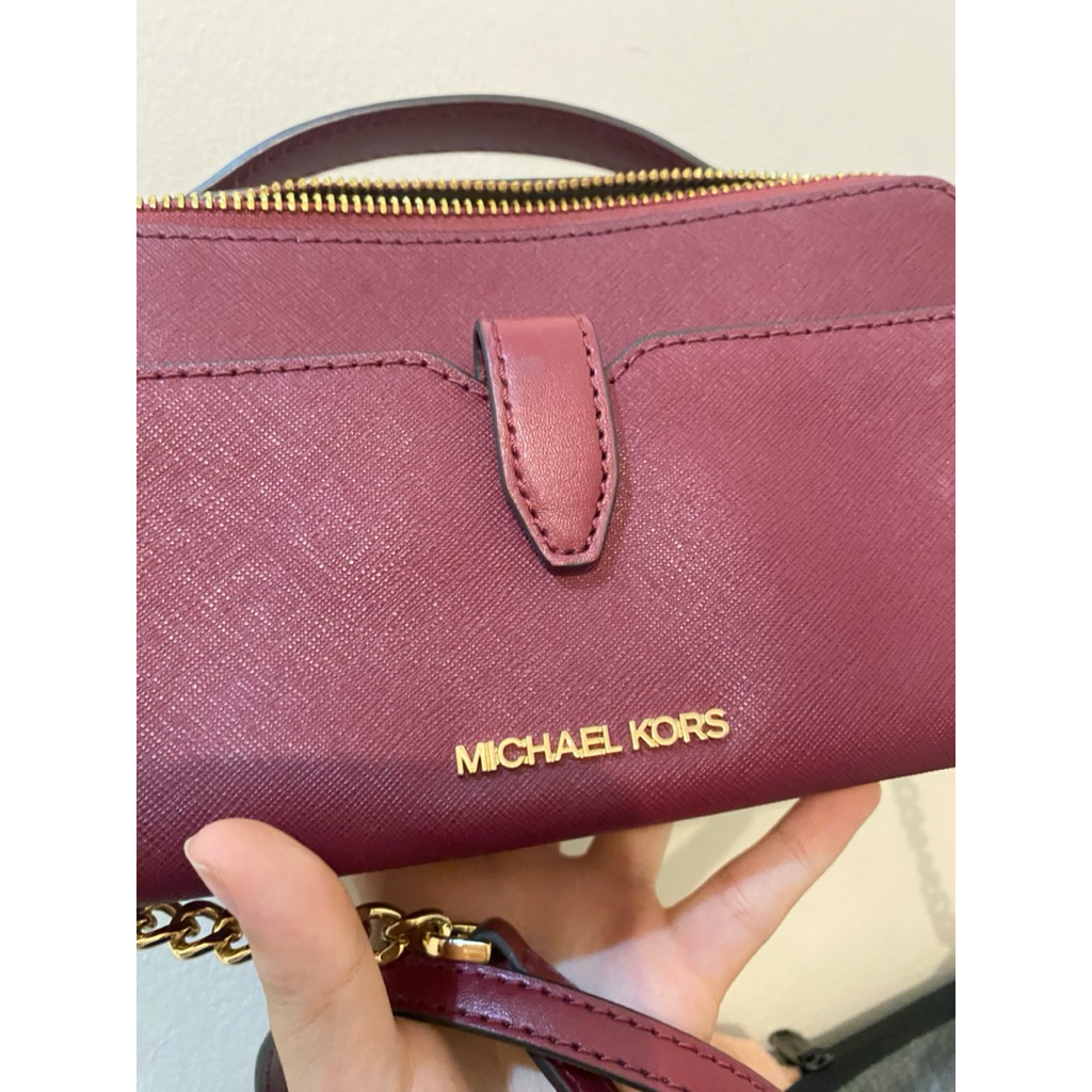 preloved michael kors bag mk sling bag red crossbody jet set