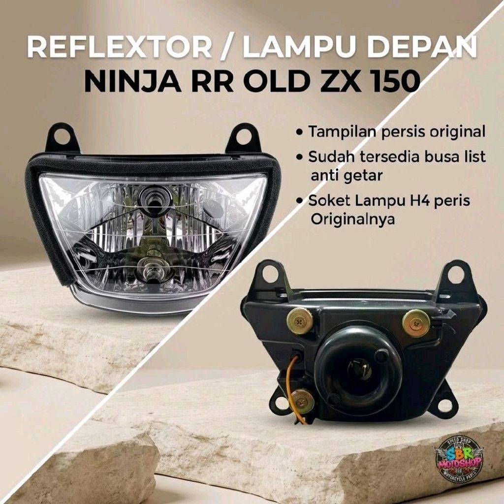 HEADLAMP NINJA RR OLD/REFLEKTOR LAMPU DEPAN NINJA RR/LAMPU REFLEKTOR NINJA RR INPORT