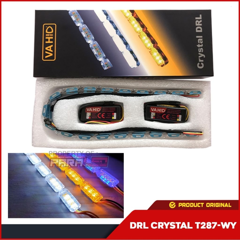 DRL Crystal Welcome Light Vahid T287-WY 60cm | Lampu Led Alis DRL Crystal Running sein