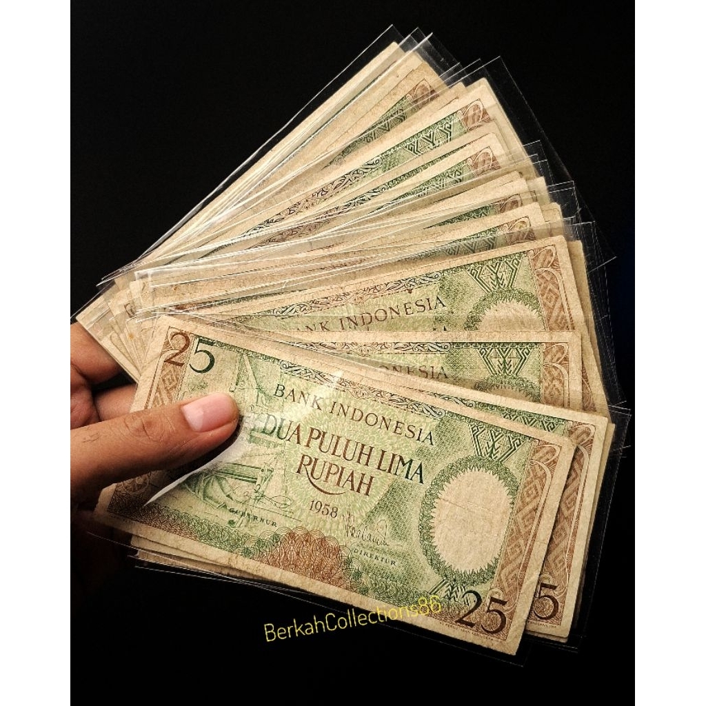 uang kuno 25 rupiah seri pekerja 1958