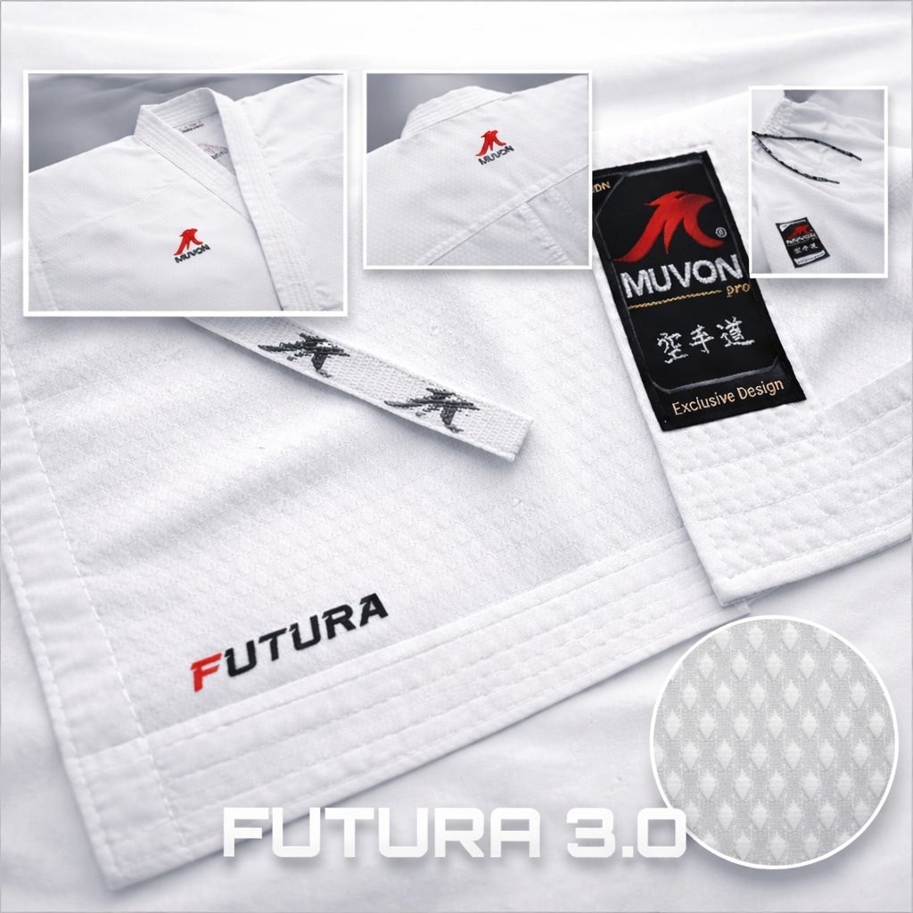 Karate Gi Muvon Kumite Futura 3.0 WKF Style - Adem, Nyaman, Desain Elegan