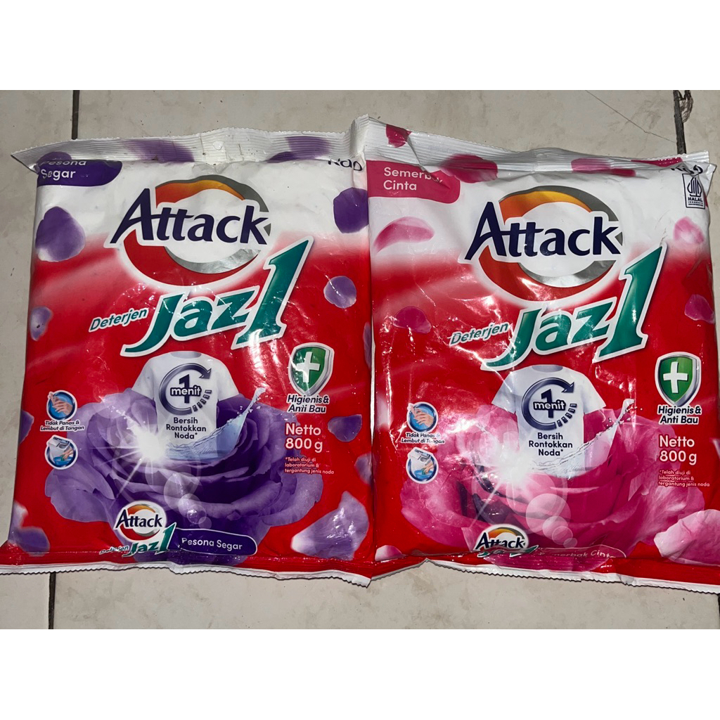 Attack Jaaz1 sabun detergen bubuk 800gr (sabun cuci baju)