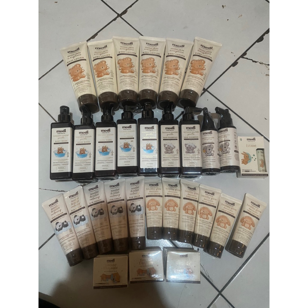 Skincare baby / Moell Face Crean / Moell Body Lotion / Moell Hair Lotion / Moell Skincare baby