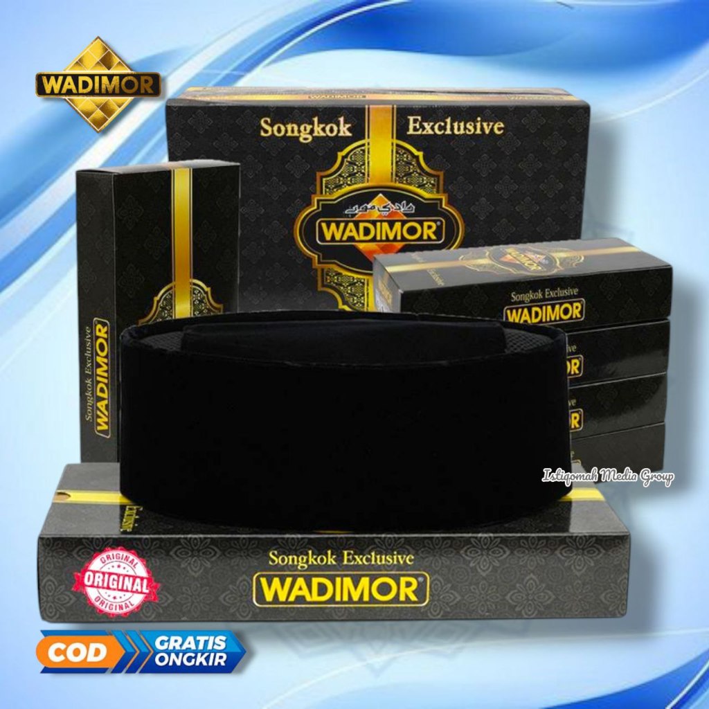 Peci Wadimor Hitam Beludru Dewasa Anak Songkok Premium Elegan