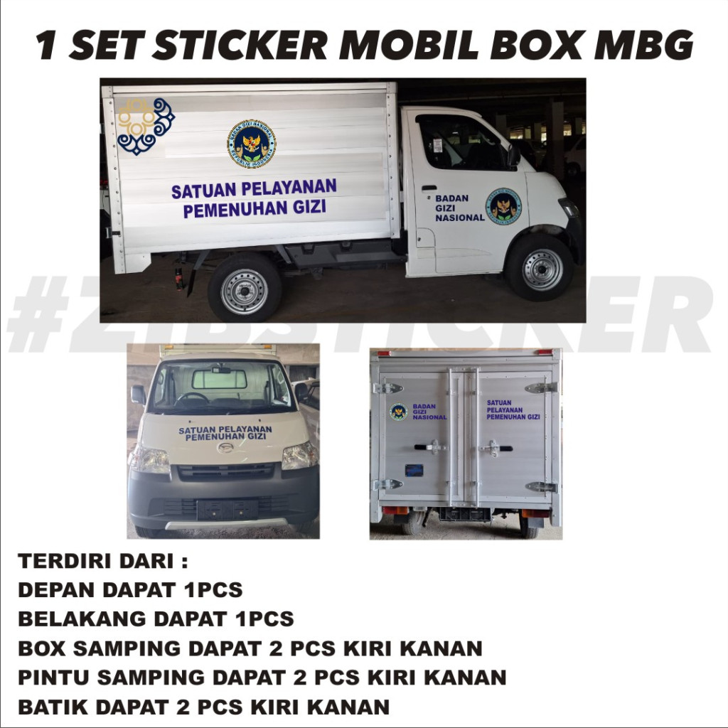 1 SET STICKER MOBIL BOX MBG