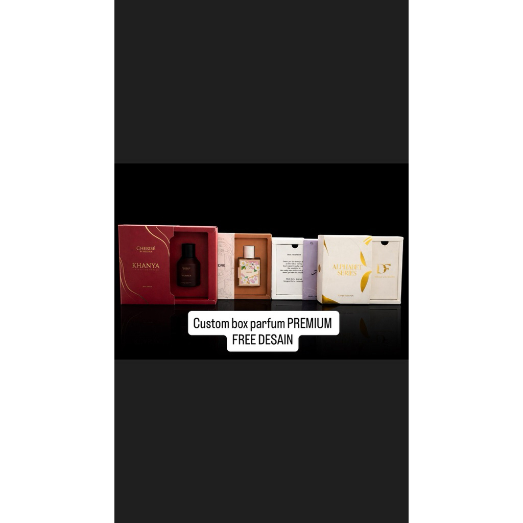 CUSTOM SOFT BOX PARFUM BOX PARFUM PACKAGING PARFUM PREMIUM FREE DESAIN