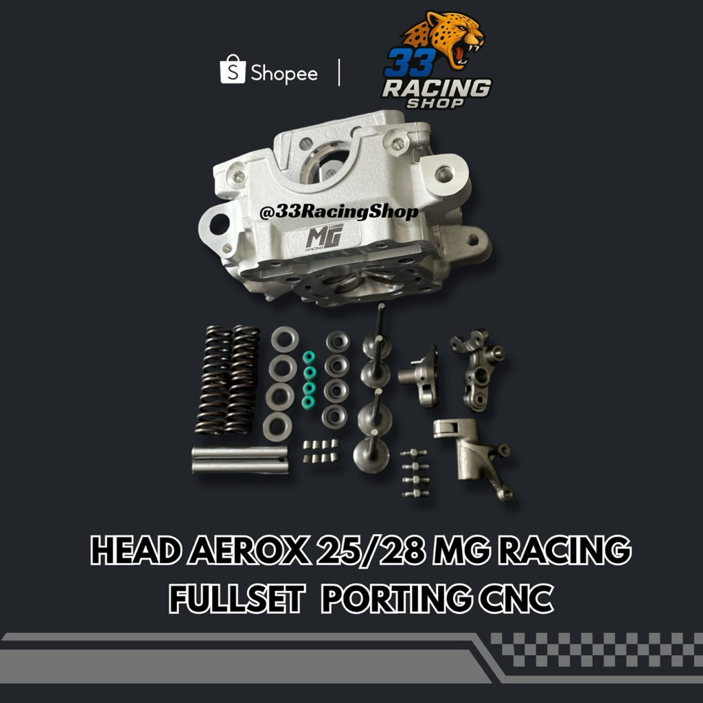 SUPER HEAD FULLSET AEROX NMAX WR155 25/28 PORTING CNC MG RACING TAIWAN