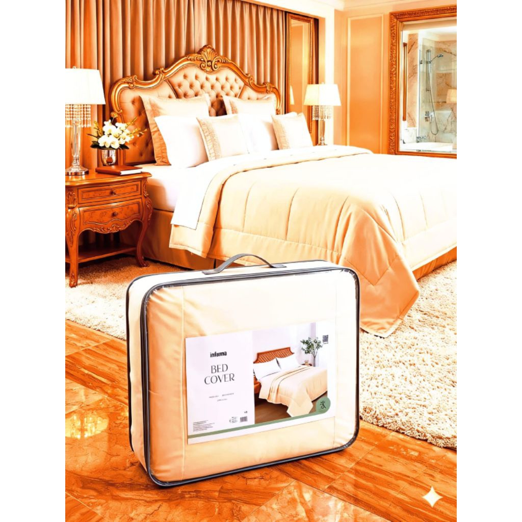 Informa Bed Cover 240x210 cm bambu pelapis ranjang