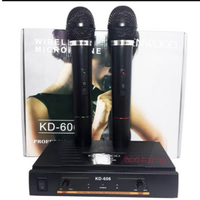 Microphone Karaoke Kenwood KD-606 Mic Wireless tanpa kabel