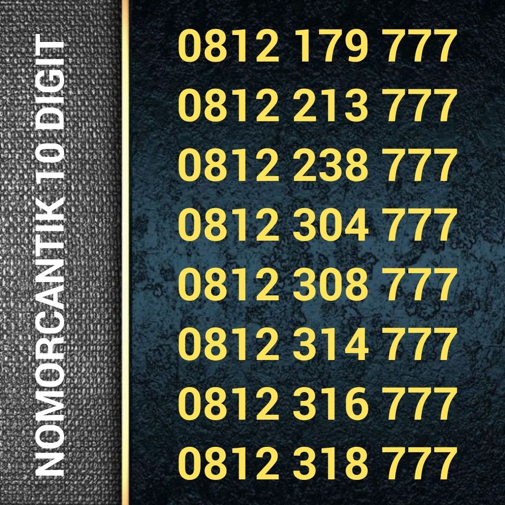 Kartu Perdana Nomor Cantik Simpati 10 Digit - 179 777 777 7777