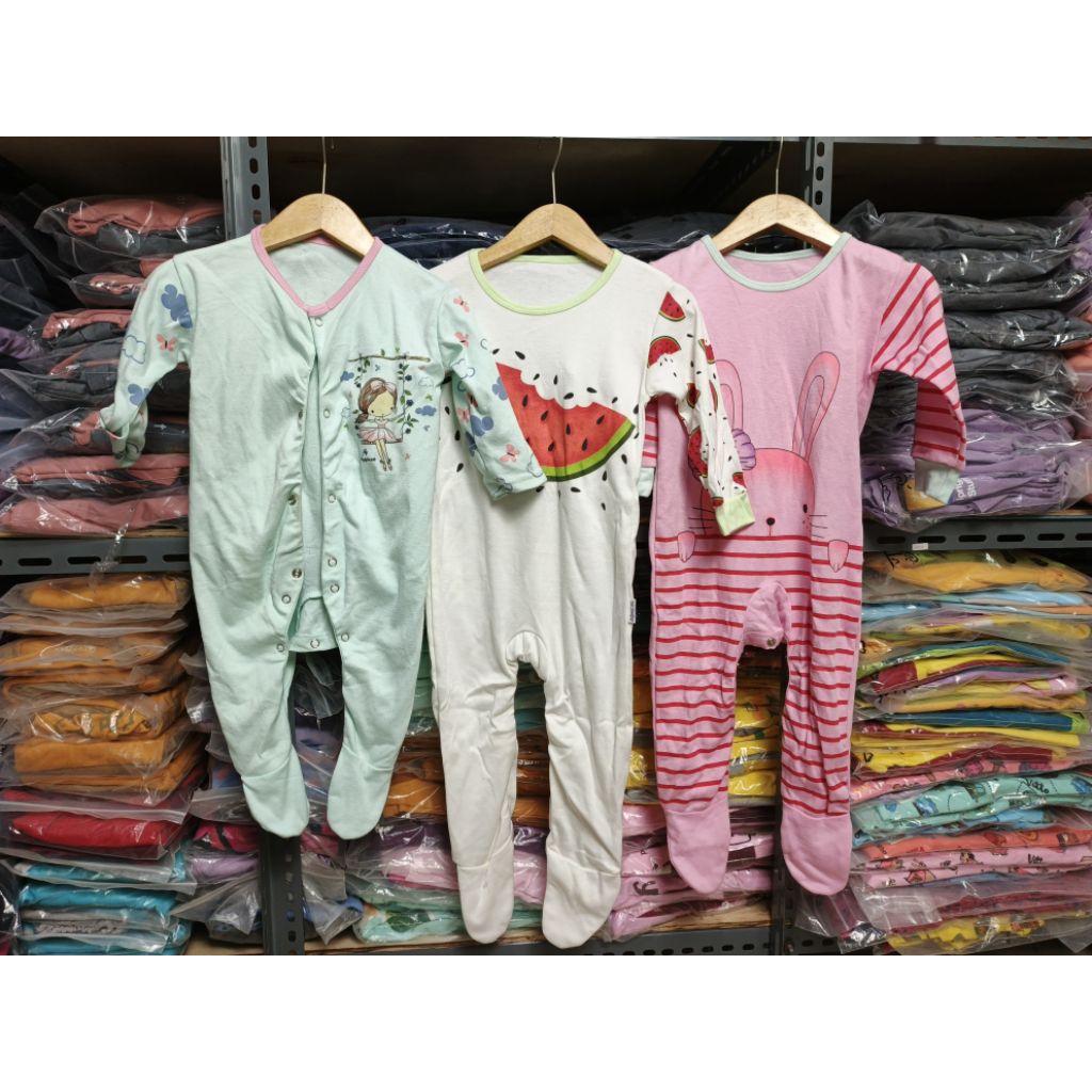 Baju Tidur Bayi Anak Cewek Perempuan 4 bulan - 2 tahun || Sleepsuit