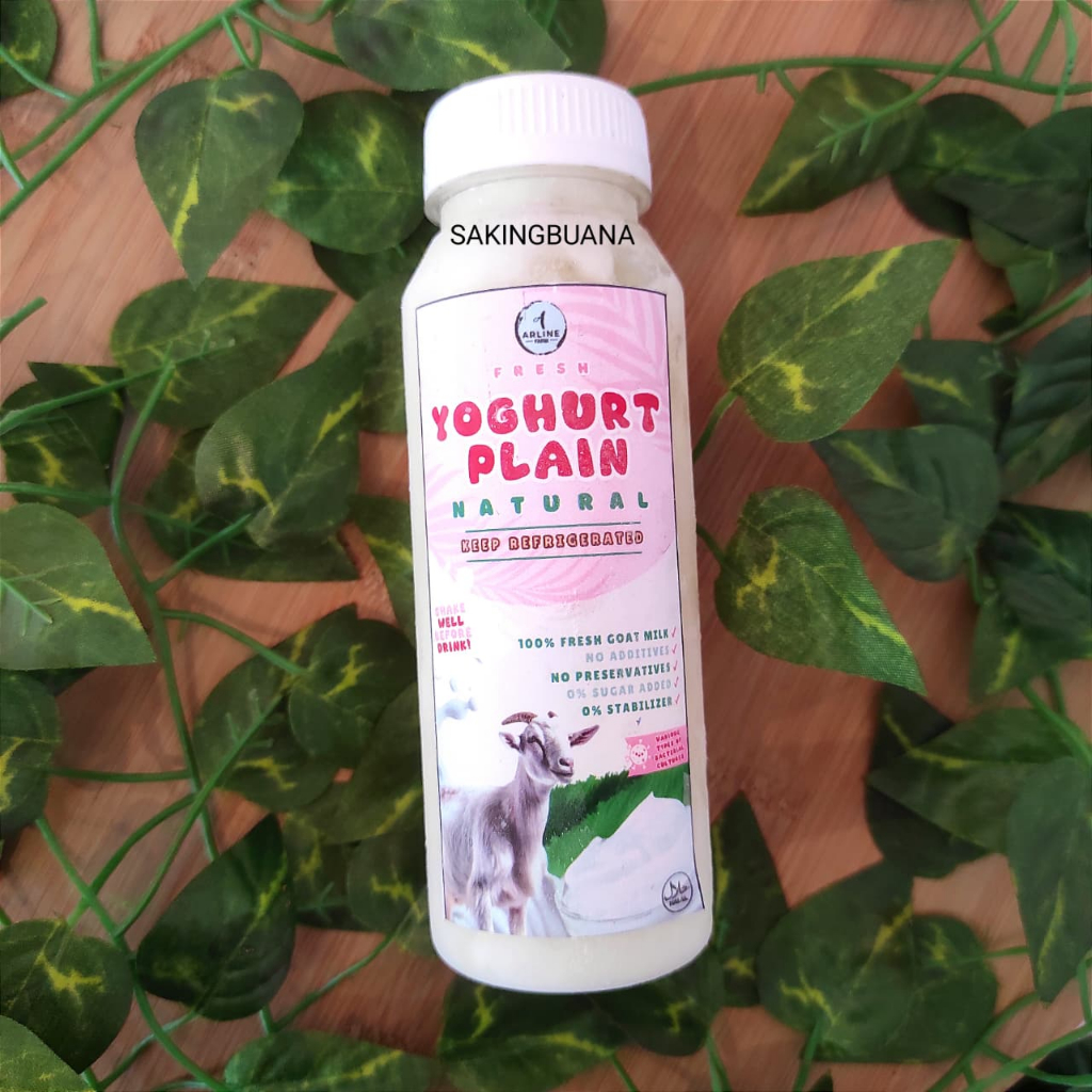 Yogurt Plain Natural Dari 100% Fresh Susu Kambing 250ml Tanpa Pengawet Tanpa Tambahan Gula