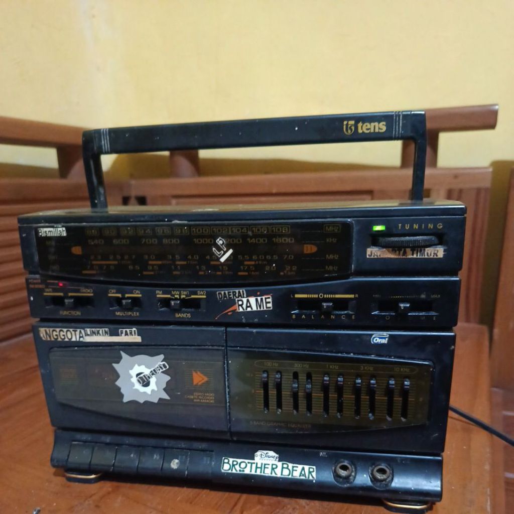 Head tape radio Tens