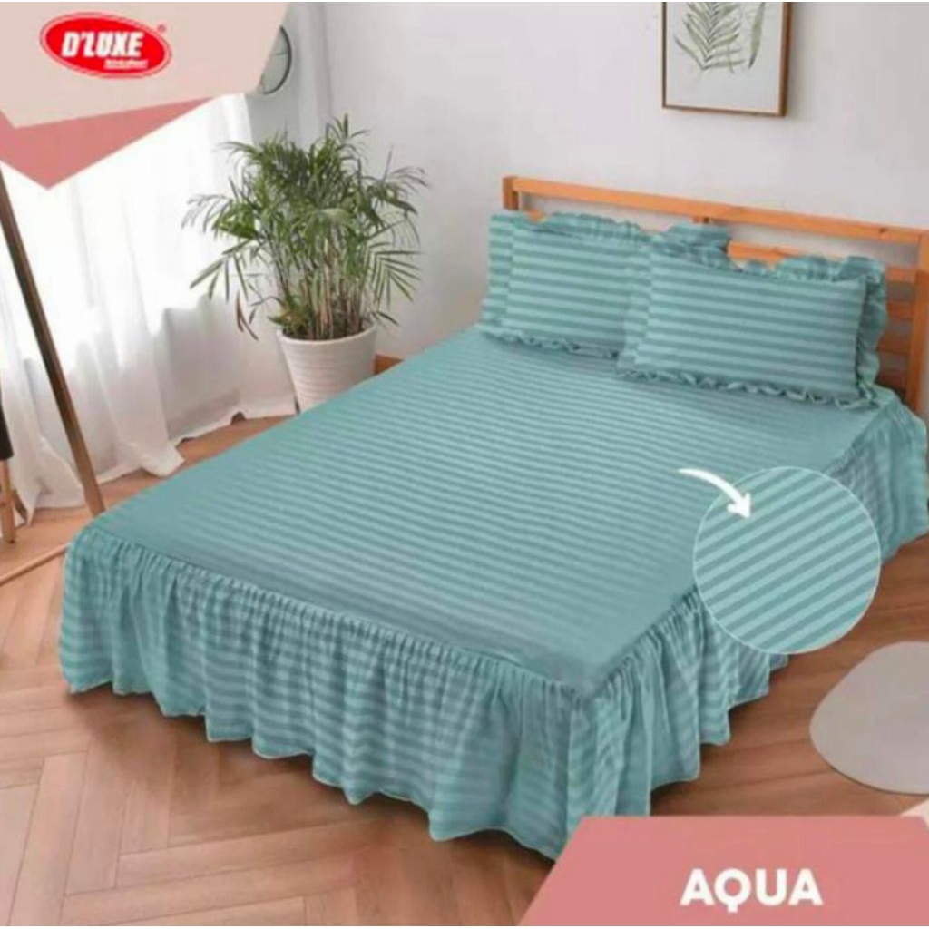 Sprei Rumbai Kintakun Deluxe Motif Aqua 180x200 Cm