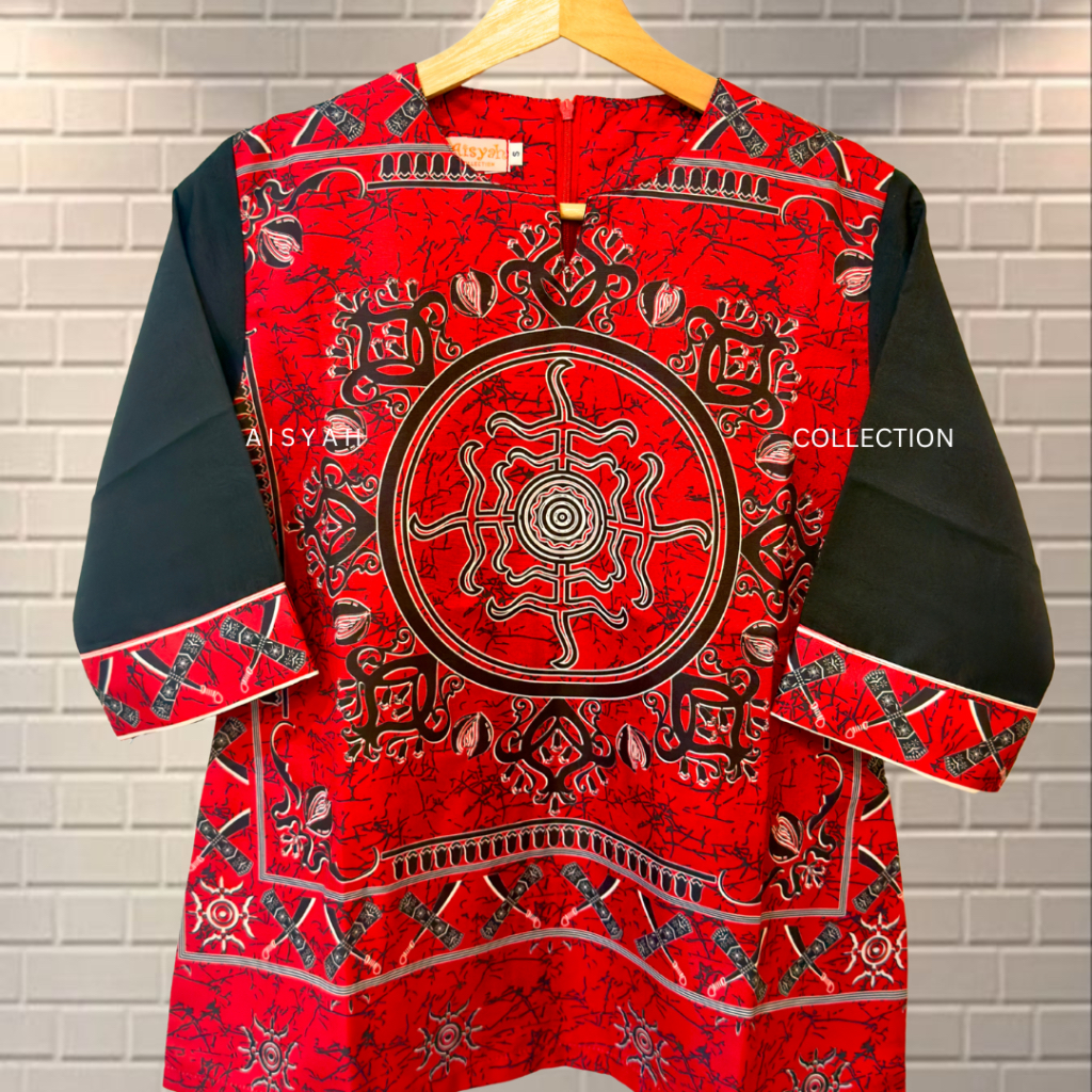 Aisyah Collection Atasan Lenso Adat Maluku Motif  | Baju Cele Ambon | Batik Maluku