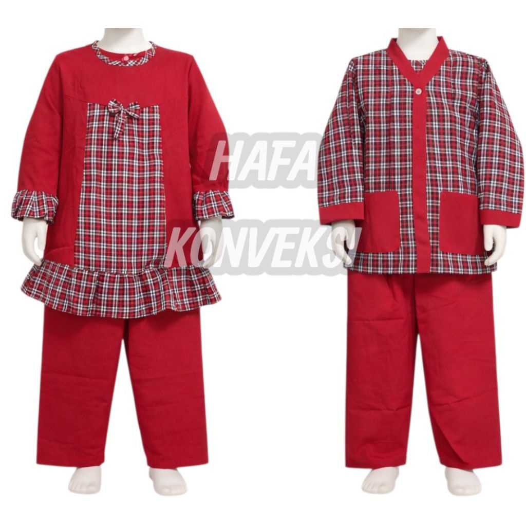 READY STOK Seragam TK/PAUD Bebidol kotak merah