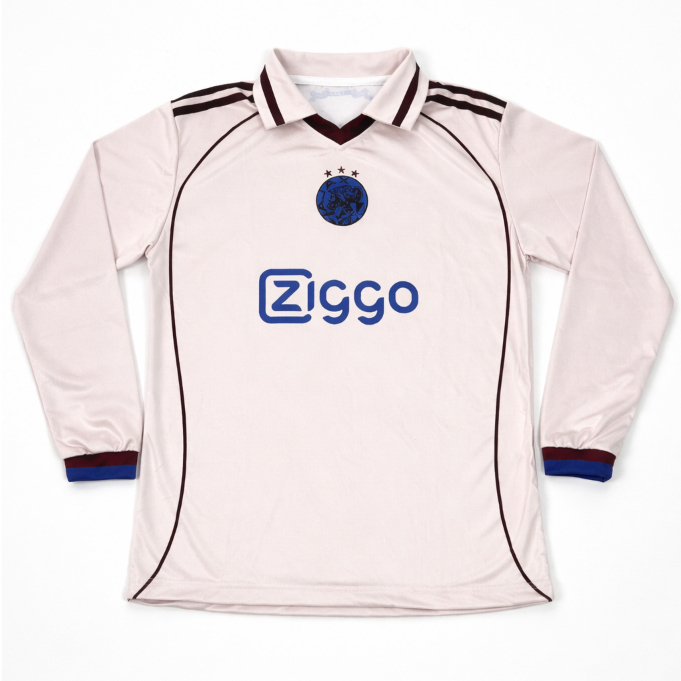 JERSEY BOLA AJX RETRO GAYA CLASIC PREMIUM JERSEY AJAX LONG SLEVE - Helios Suply
