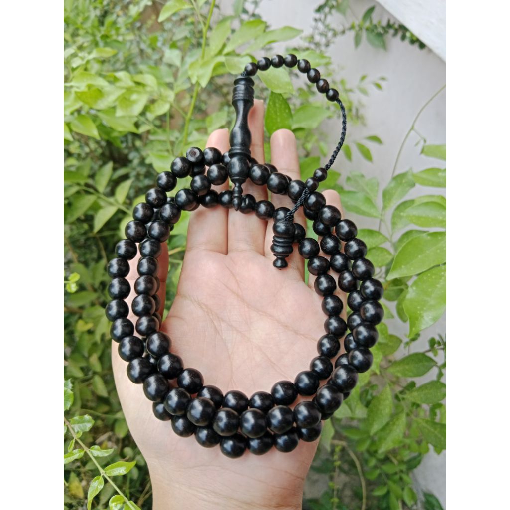 tasbih galih kelor hitam natural 8 mm tasbih kayu bertuah galih kelor