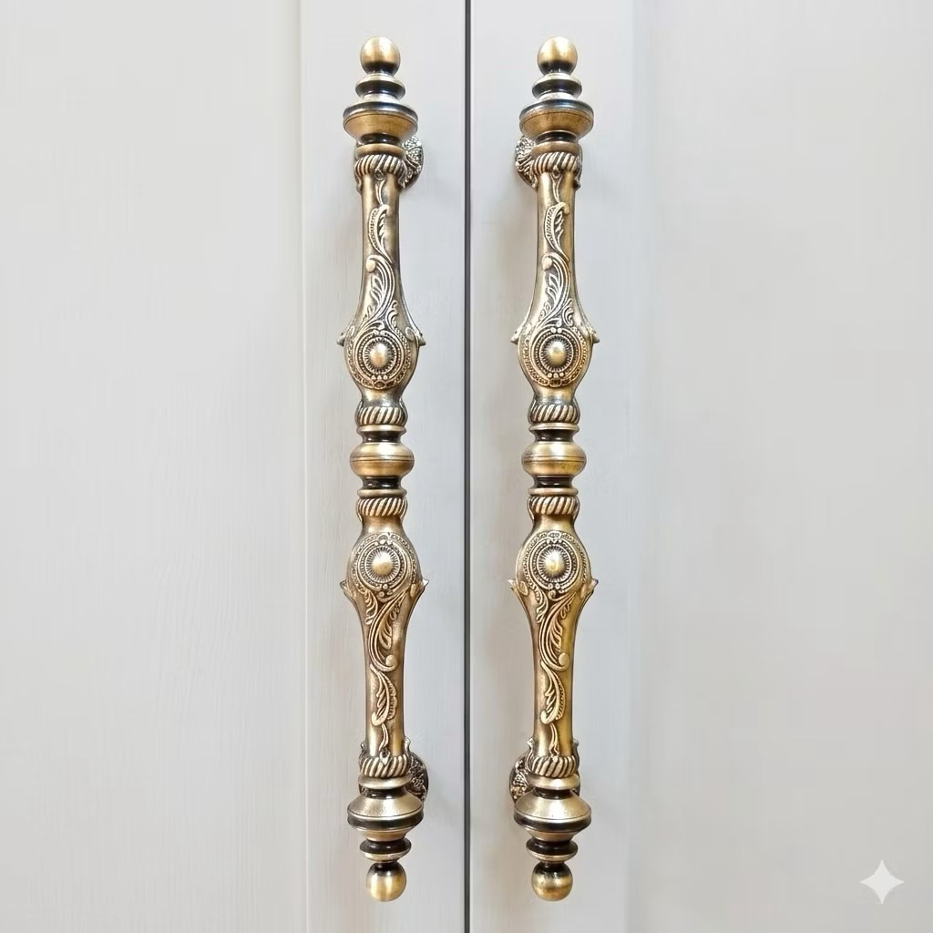 handle pintu minimalis 66cm gagang pintu rumah pegangan pintu 2 kuningan baut tembus