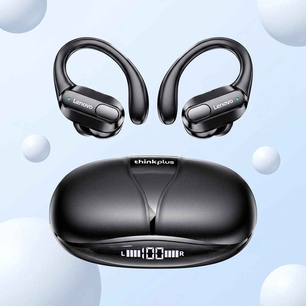 Headset Bluetooth Lenovo ThinkPlus XT80 Komuter, Nyaman Dipakai di Perjalanan, Garansi 1 Tahun