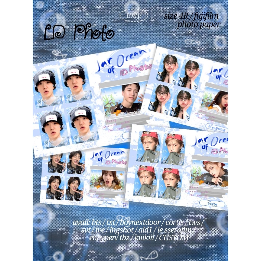 [PO] Ocean ID PHOTO | Custom | Cortis TWS SVT Le sserafim Kiiikiii Enhypen Heeseung svt lngshot