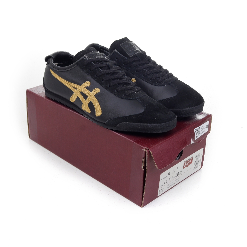 (FTBX) Sepatu Sneakers Onitsuka Mexico 66 Deluxe Black Gold