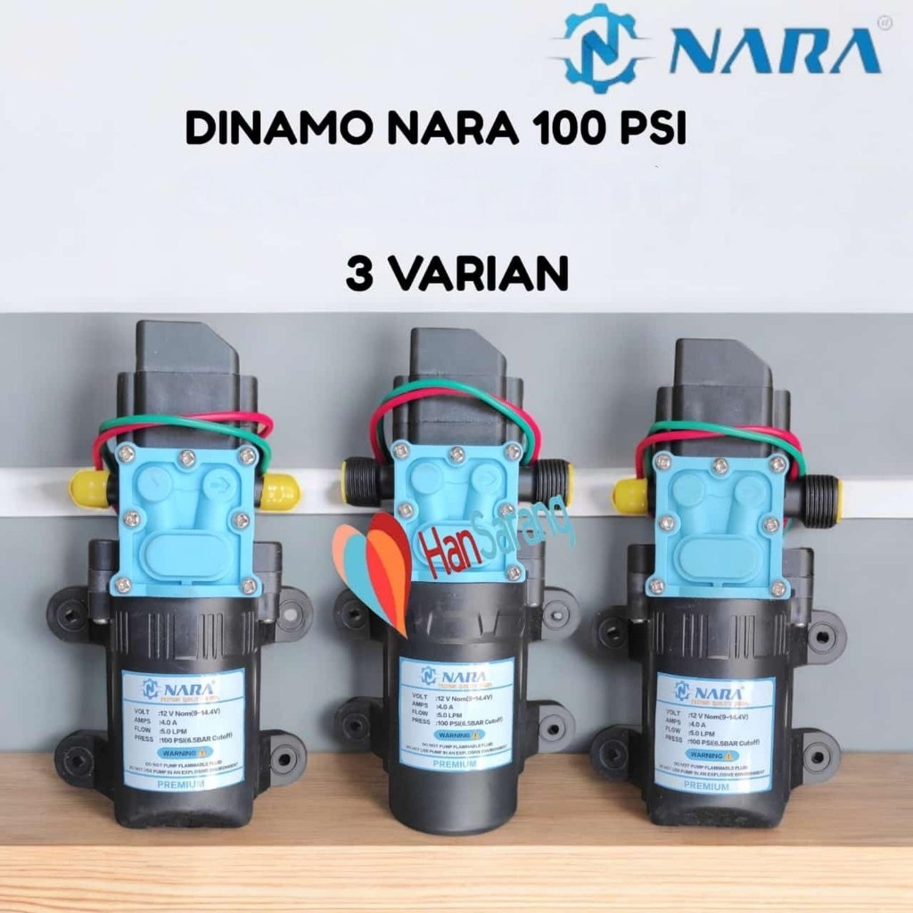 Hiu Pompa Air Dinamo Sprayer Elektrik 12 volt DC Water Pump100 Psi NARA 100 PSI
