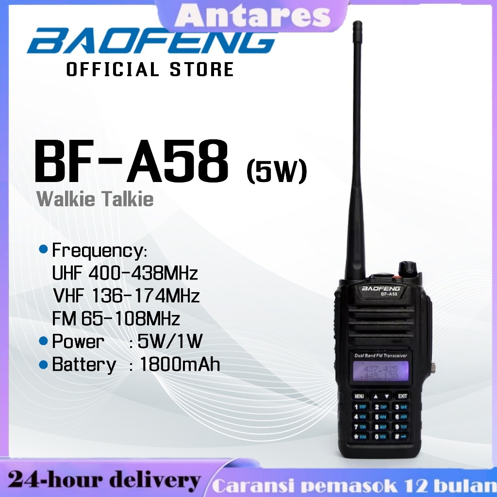 Baofeng BF A58S Tri Band Walkie Talkie HT Handy Talky A58S Anti Air