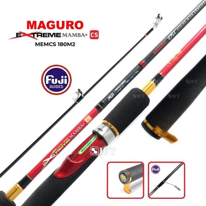 Joran Maguro Extreme Mamba Cs 180Cm Full Fuji 7-17Lb Joran Maguro Mamba