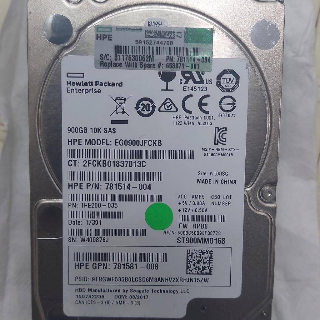 HDD SAS 900GB HP Enterprise 10K 2.5INCH