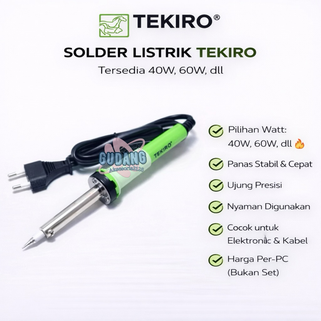 (gd) Tekiro alat solder listrik 40 60 100 watt soldering iron tekiro Original TEKIRO